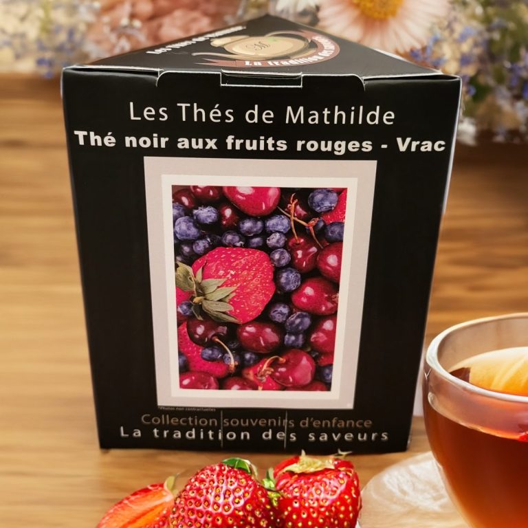 Les Thés de Mathilde - thé Noir aux Fruits Rouges Boîte de thé noir aux fruits rouges .